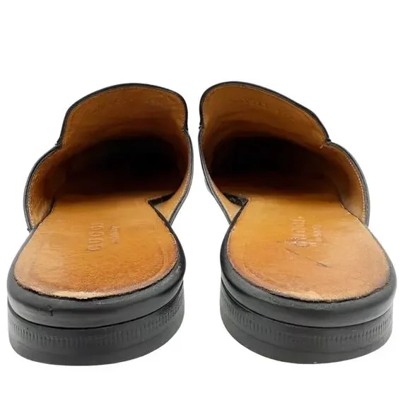 Gucci Black Princetown Leather Loafers